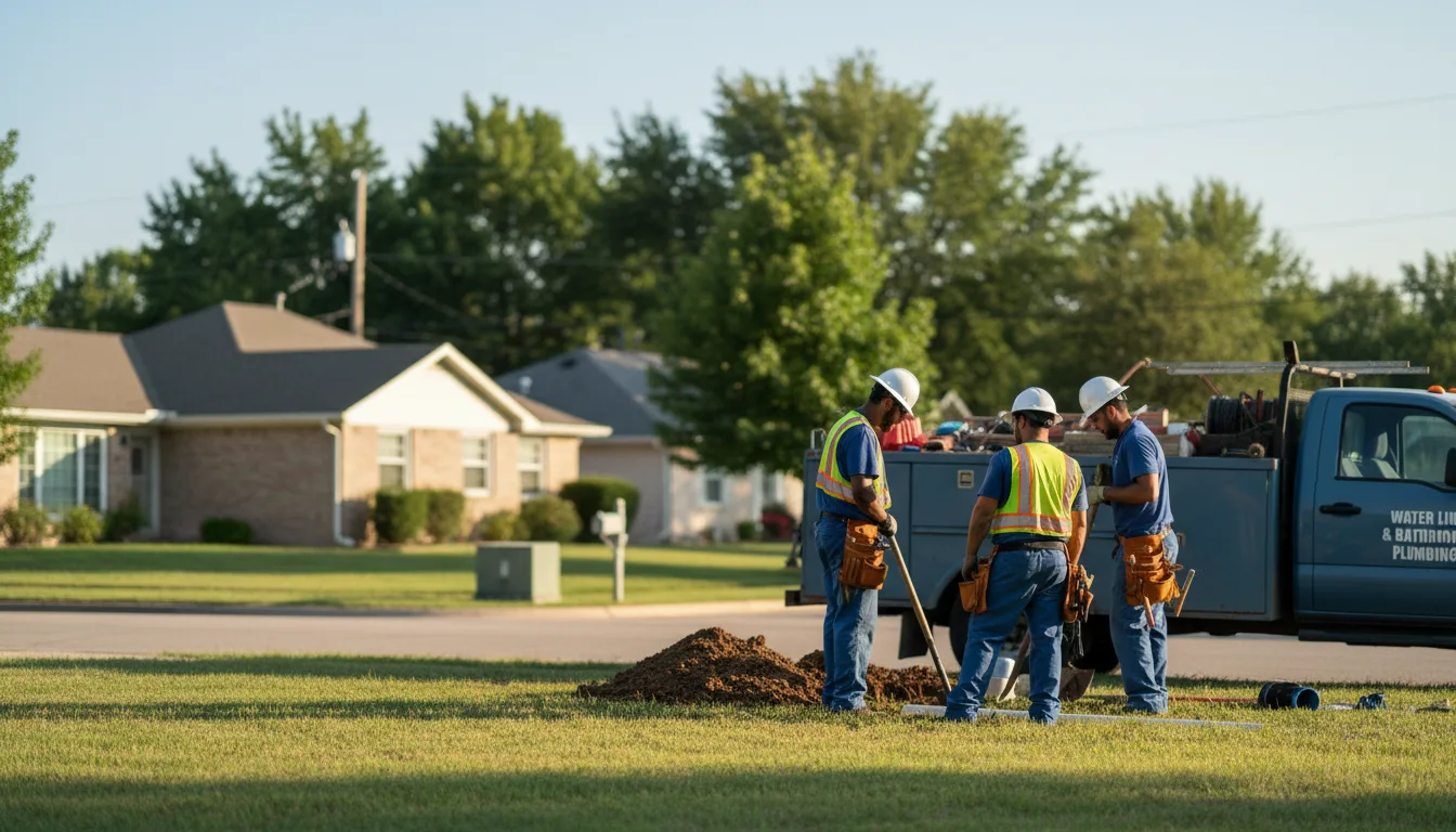 Residential water line and bathroom plumbing service in Chrisney, IN